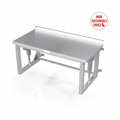 Elektrisch höhenverstellbarer Wandtisch ohne Grundboden